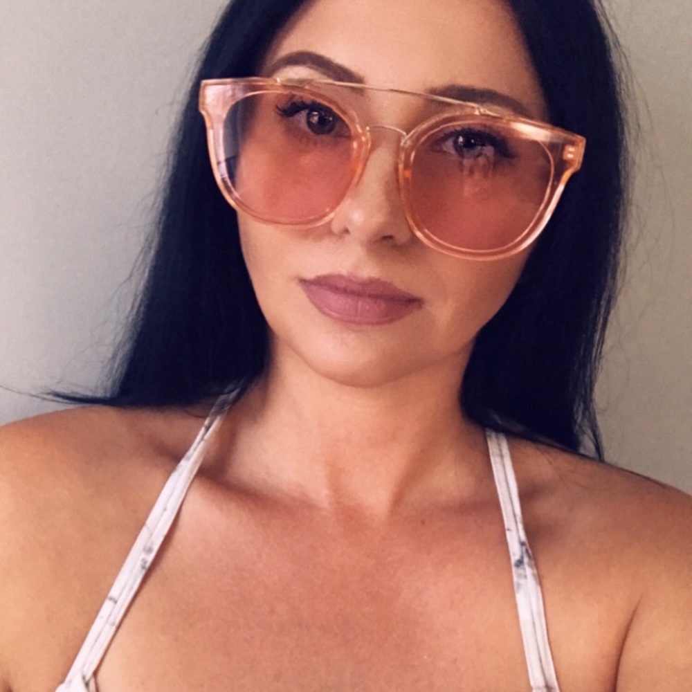 Oversized Neon Pink/Orange Shades
